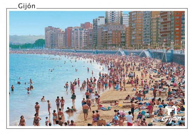 Postal de Gijón