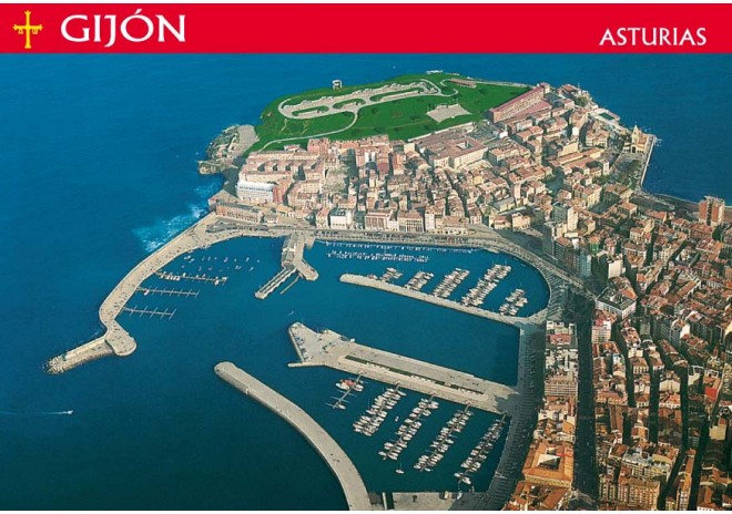 Postal de Gijón
