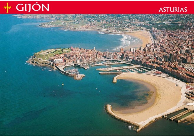 Postal de Gijón
