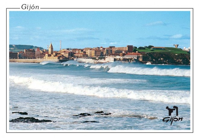 Postal de Gijón