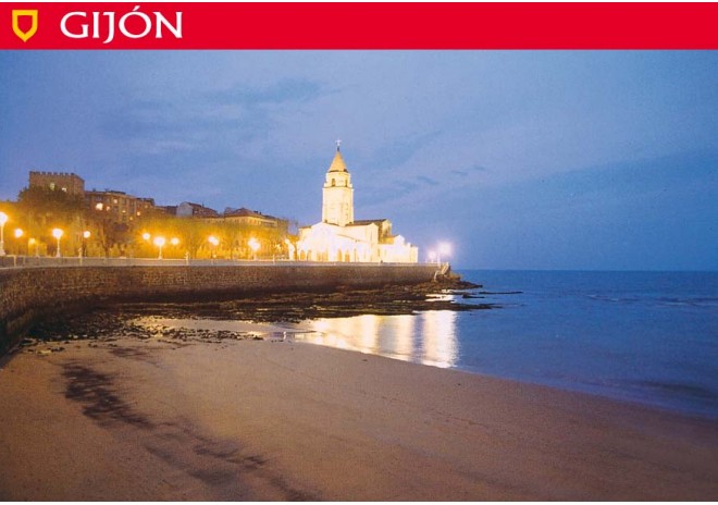 Postal de Gijón