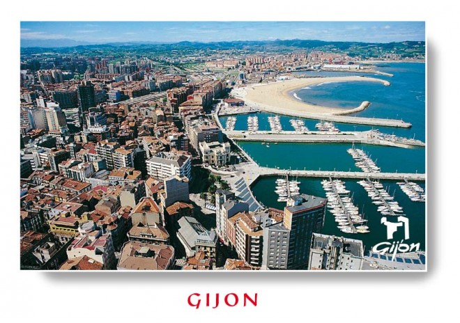 Postal de Gijón