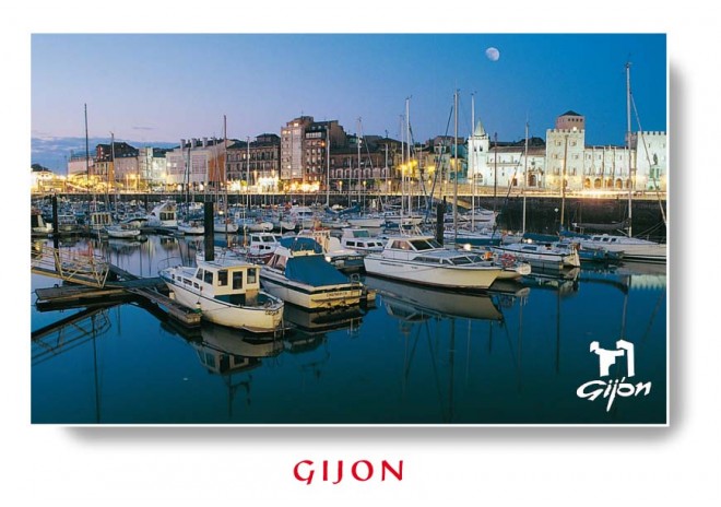 Postal de Gijón