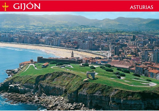 Postal de Gijón