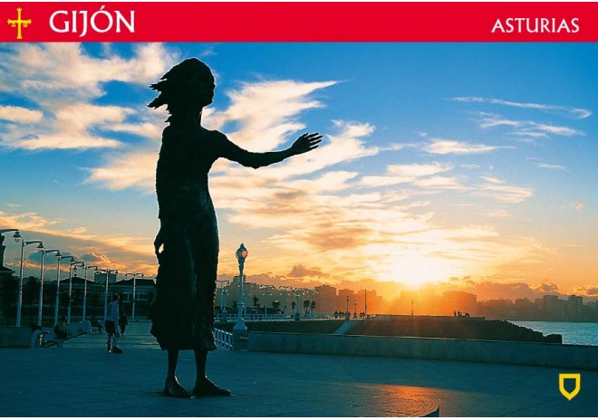 Postal de Gijón