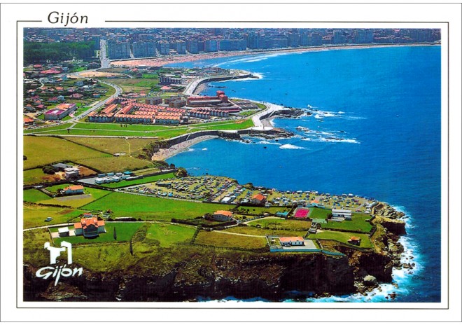 Postal de Gijón