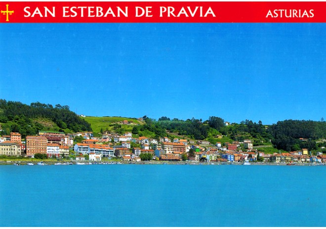 Postal de San Esteban de Pravia