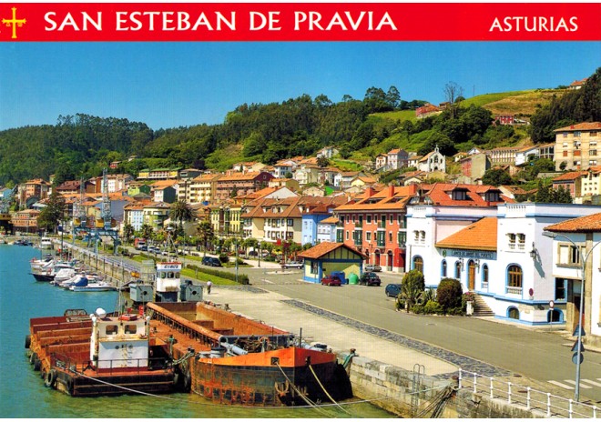 Postal de San Esteban de Pravia
