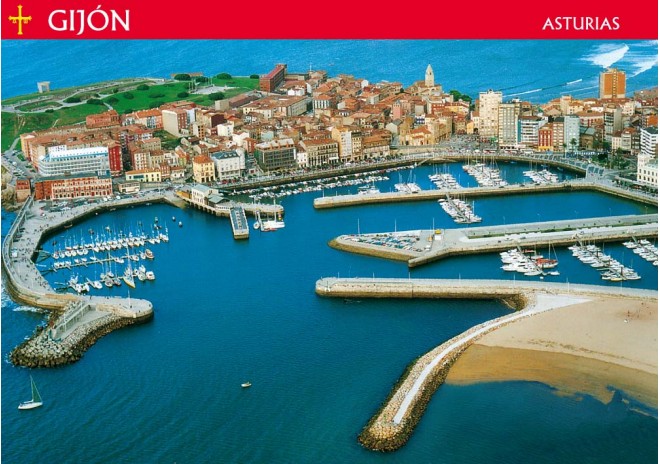 Postal de Gijón