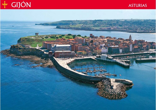 Postal de Gijón