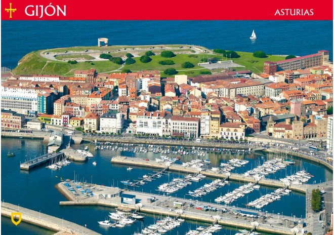 Postal de Gijón