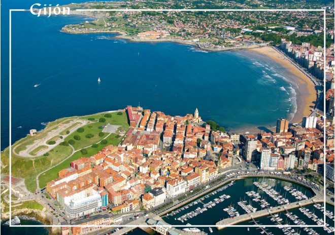Postal de Gijón