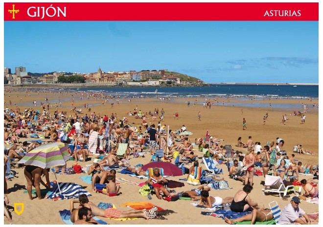 Postal de Gijón