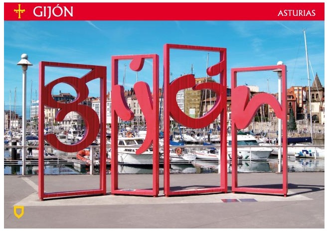 Postal de Gijón