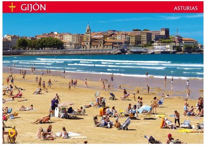 Postal de Gijón