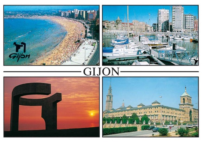 Postal de Gijón