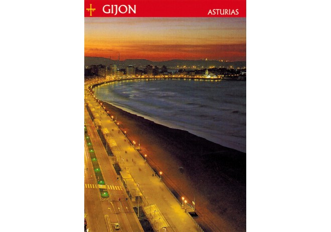 Postal de Gijón