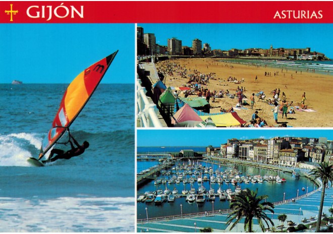 Postal de Gijón