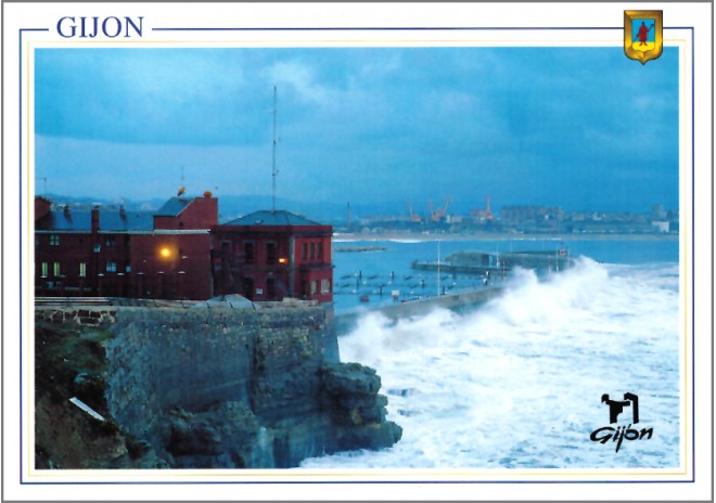 Postal de Gijón
