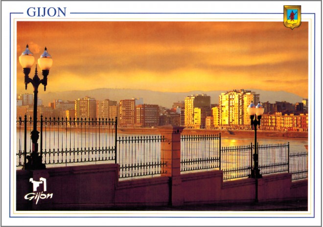 Postal de Gijón