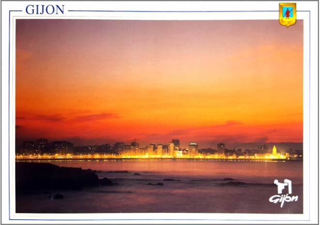 Postal de Gijón