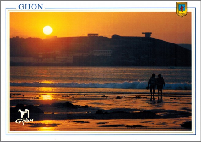 Postal de Gijón