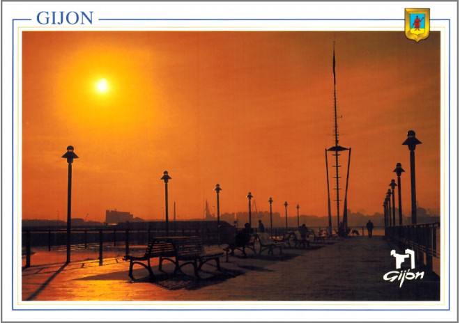 Postal de Gijón