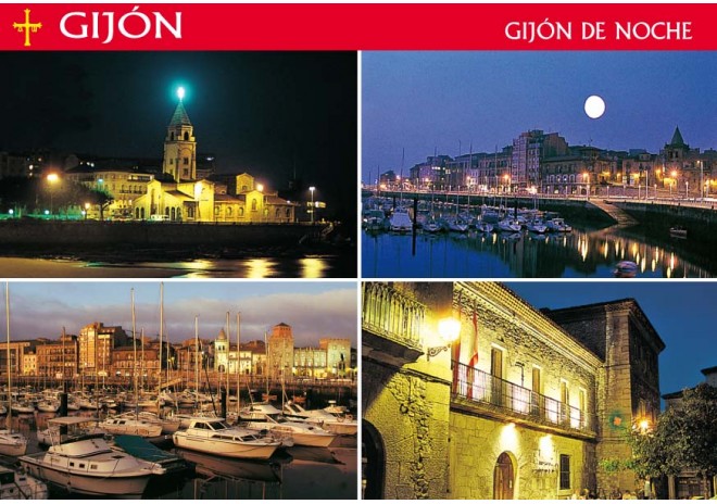 Postal de Gijón