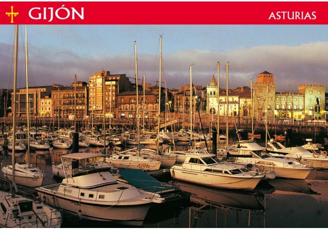 Postal de Gijón