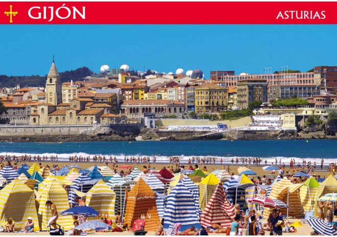 Postal de Gijón