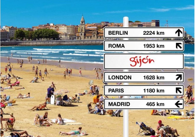 Postal de Gijón