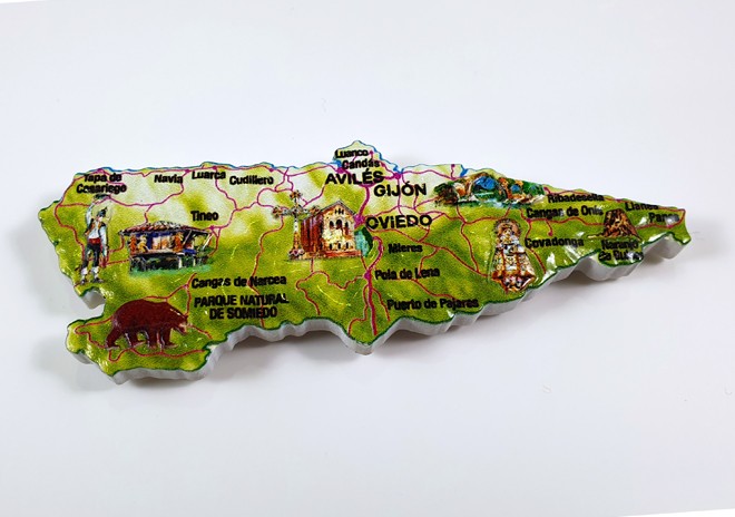 Imán Mapa de Asturias (Resina)