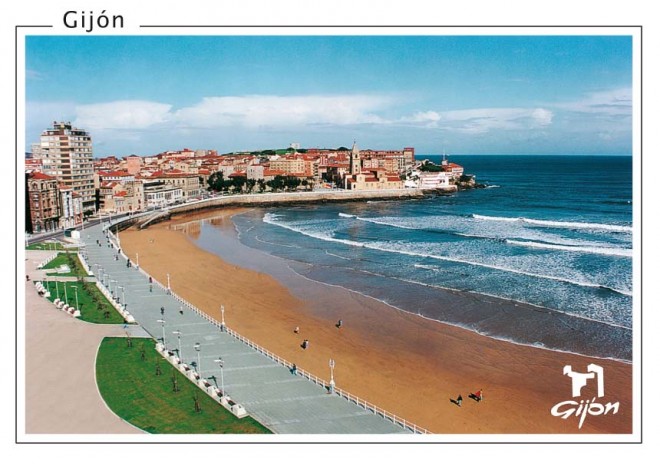 Postal de Gijón