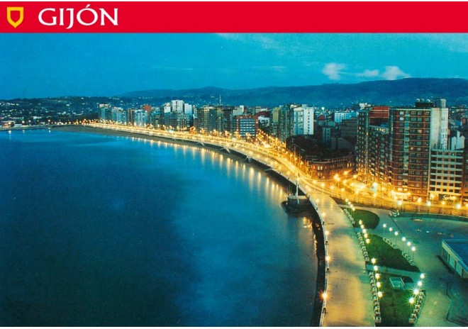 Postal de Gijón